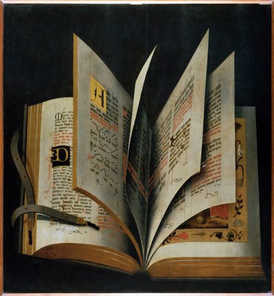 Avattu liturginen kirja - Nimetön - 1500-luvun alku. - Öljy puulle - 70,2x65 - Galleria degli Uffizi, Firenze tekijältä Unknown artist