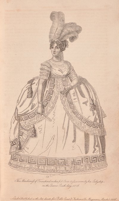 Anne Townshend, Marchioness Townshend Full Court -mekossa tekijältä Unknown artist