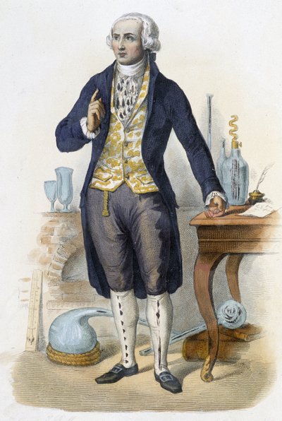 Antoine Laurent de Lavoisier - elokuvassa "The French Plutarch" toim. Mennechet, Pariisi tekijältä Unknown artist