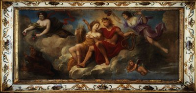 Apollo ja neljä vuodenaikaa, kevät, kesä, syksy ja talvi, vuosien 1645 ja 1655 välillä (öljy kankaalle). tekijältä Unknown artist