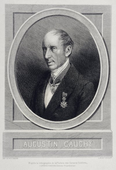 Augustin Louis Cauchy 1789-1857 englantilainen matemaatikko - kaiverrus tekijältä Unknown artist
