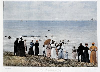 Uiminen Atlantin rannoilla 1800-luvun lopulla tekijältä Unknown artist
