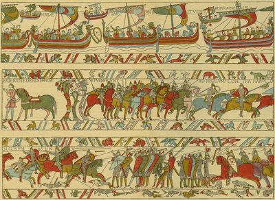 Bayeux kuvakudos. Norman hyökkäys tekijältä Unknown artist