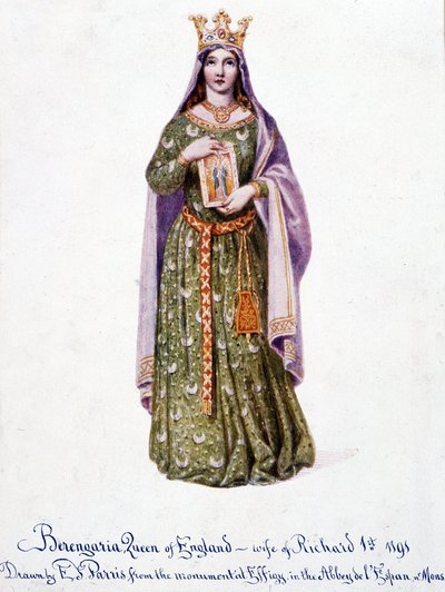Berengaria Navarralainen Richard I:n Englannin vaimo - Berangere Navarralainen - Berengere, Englannin kuningatar, Richard I:n vaimo 1191 tekijältä Unknown artist