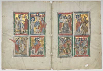 Bifolio kohtauksilla Kristuksen elämästä tekijältä Unknown artist