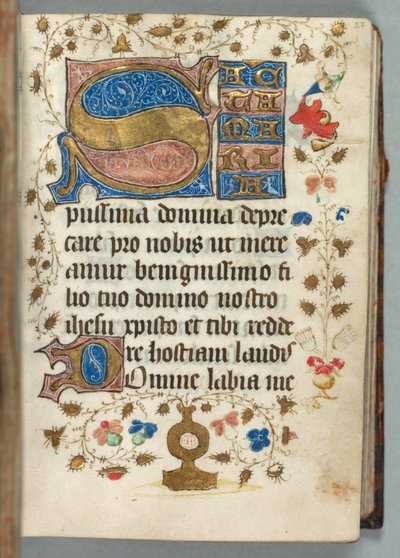 Tuntikirja (Metzin käyttö): Fol. 27r, koristeelliset nimikirjaimet tekijältä Unknown artist