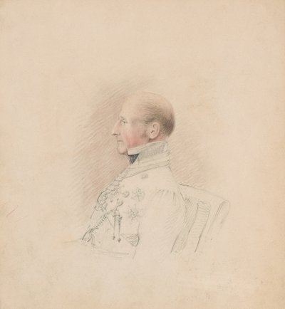 Prikaatikenraali Sir Galbraith Lowry Cole (1772-1842), n. 1835 (kynä ja vesiväri) tekijältä Unknown artist