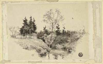 Brook in Forest tekijältä Unknown artist