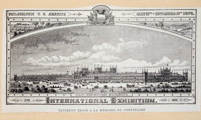 Erigen rakentaminen satavuotisjuhlan (1776-1876) muistoksi Philadelphian kansainvälisessä näyttelyssä tekijältä Unknown artist