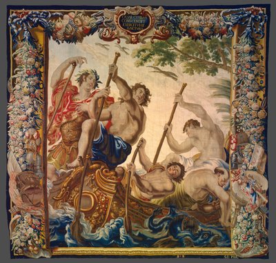Caesar lähtee laivalla liittymään armeijaansa elokuvasta Caesarin ja Kleopatran tarina tekijältä Unknown artist