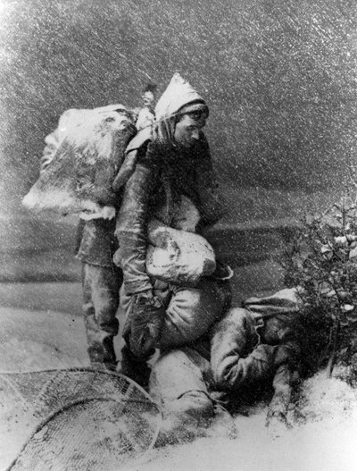 Kanada: Trapperin elämä, herääminen lumen alla - BN Montreal. tekijältä Unknown artist