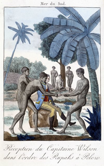 Kapteeni Wilsonin vastaanotto Rupaksien järjestyksessä Pelerolle. tekijältä Unknown artist