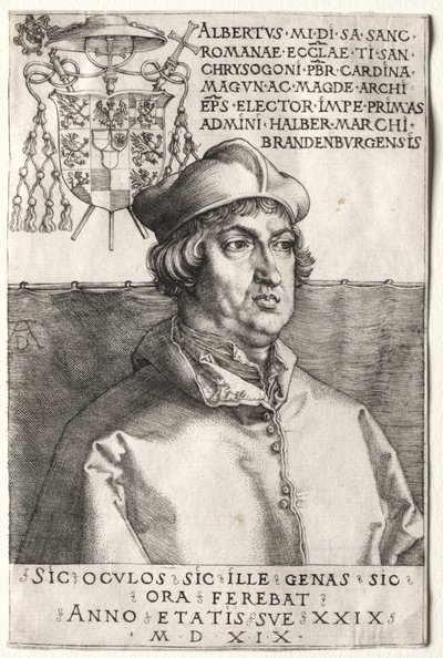 Cardinal Albrecht Brandenburgilainen - Pieni lautanen tekijältä Unknown artist
