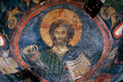 Christ Pantocrator - Anonymous - 1200-luku - Fresko - Boyana Church, Sofia, Bulgarie ©FineArtImages/Leemage tekijältä Unknown artist