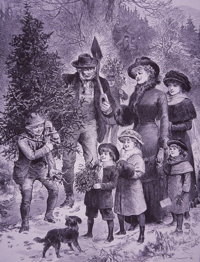 Joulukuusen myyjä (kaiverrus) tekijältä Unknown artist