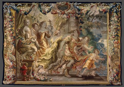 Naiseksi naamioitunut Clodius elokuvasta Caesarin ja Kleopatran tarina tekijältä Unknown artist