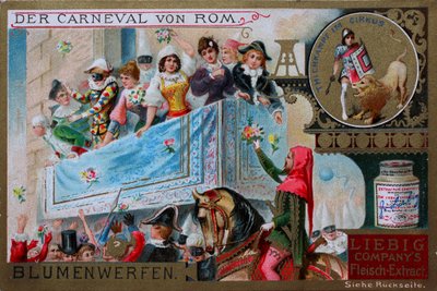 Keräilijän kuvasarja Rooman karnevaali, Kukkien heittäminen tekijältä Unknown artist