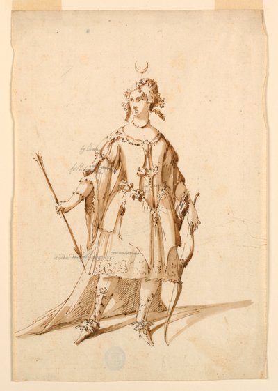 Pukusuunnittelu: Diana baletille tekijältä Unknown artist