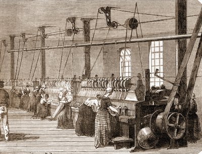 Puuvillan kudontapaja. 1860 kaiverrus. tekijältä Unknown artist