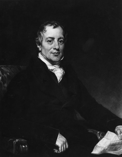 David Ricardo (1772-1823), brittiläinen taloustieteilijä. tekijältä Unknown artist