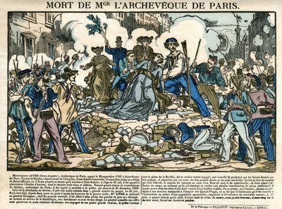 Pariisin arkkipiispan Denis Auguste Affren kuolema tekijältä Unknown artist