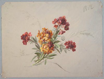 Suunnittelu tapeteille ja tekstiileille: Kukat tekijältä Unknown artist