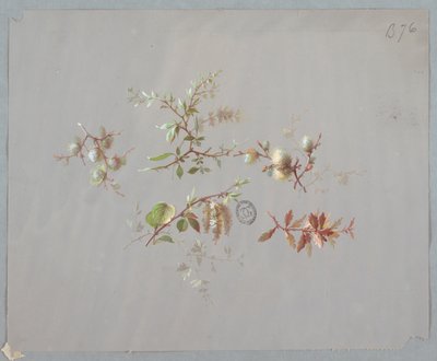 Suunnittelu tapeteille ja tekstiileille: Kukat tekijältä Unknown artist