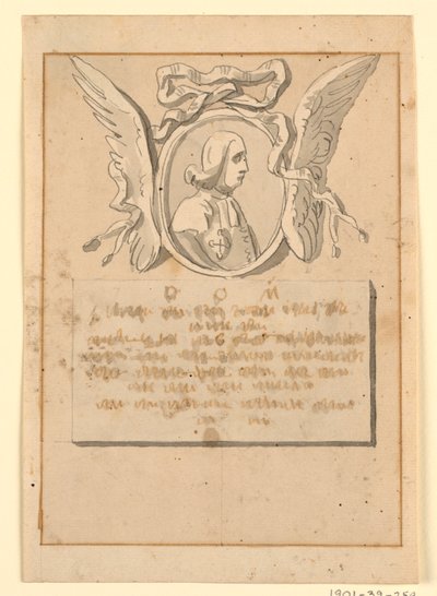 Hautamonumentin suunnittelu prelaatille tekijältä Unknown artist