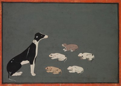 Koira pentujen kanssa tekijältä Unknown artist