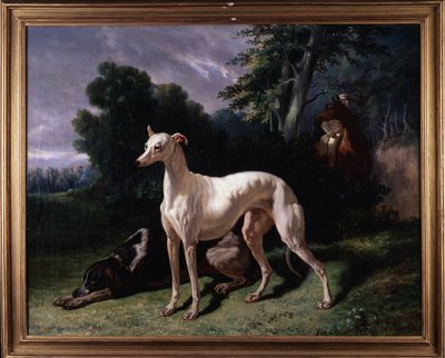 Koirat (Levary) - Maalaus, Öljy kankaalle tekijältä Unknown artist