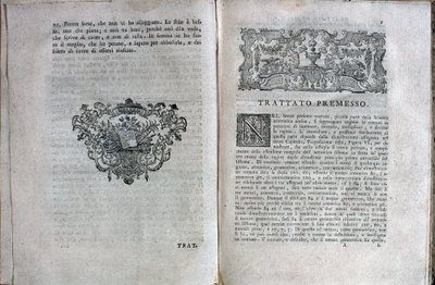 Kaksoissivu Giuseppe Tartinin musiikkisopimuksesta tekijältä Unknown artist