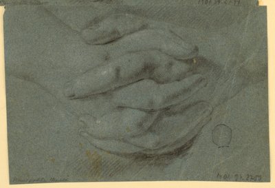 Piirustus: Tutkimus käsille ristissä tekijältä Unknown artist