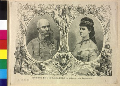 Itävallan keisari ja Elisabeth Franz Joseph I. tekijältä Unknown artist
