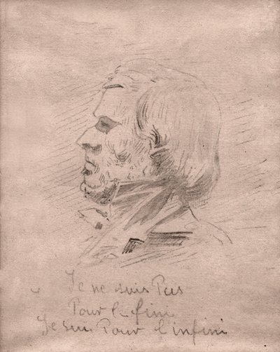Eugene Delacroix. (piirustus, noin 1850) tekijältä Unknown artist