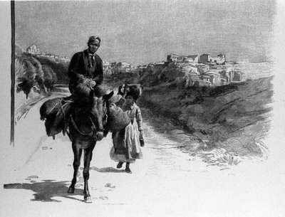 Perhe matkalla Calatafimiin, Sisiliaan Kaiverrus 1800-luvulta tekijältä Unknown artist
