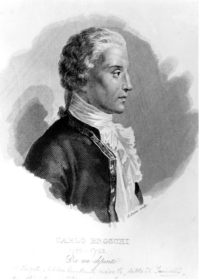 Farinelli (Carlo Broschi, osa; 1705 - 1782). tekijältä Unknown artist