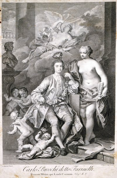 Farinelli (Carlo Broschi, osa; 1705 - 1782). tekijältä Unknown artist