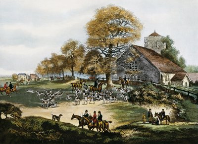 Ketun metsästys Surreyssa, Isossa-Britanniassa tekijältä Unknown artist