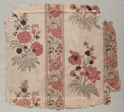 Fragmentti Woodblock Painettua pellavaa tekijältä Unknown artist
