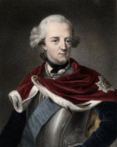 Frederik II Preussilainen (1712-1786) - Frederick II Frederick Suuri 1712-1786 - kaiverrus - 1800-luku tekijältä Unknown artist