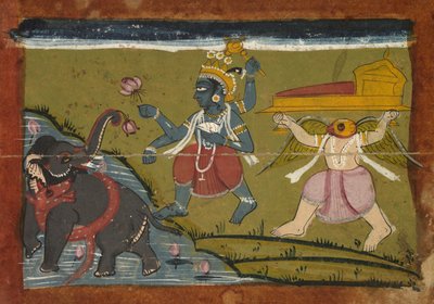 Gajendra Moksha: Elefanttien kuninkaan pelastus tekijältä Unknown artist
