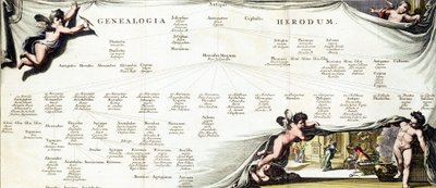 Herodes Suuren (73 eKr.-4 eKr.), Juudean kuninkaan sukututkimus - Hadrian Relandin "Palestiinassa" tekijältä Unknown artist