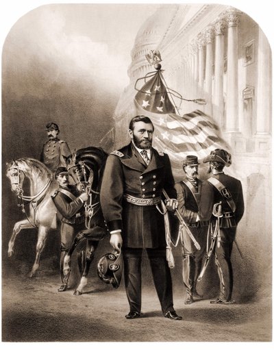 Kenraali Ulysses Grant (1822-1885), yhdysvaltalainen valtiomies tekijältä Unknown artist