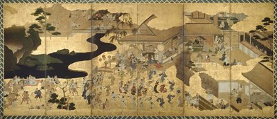 Genre-kohtaukset (Fūzoku byōbu) tekijältä Unknown artist