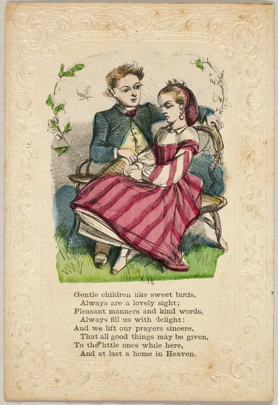 Lempeät lapset kuin suloiset linnut (valentine) tekijältä Unknown artist