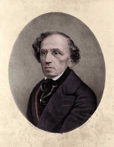 Giacomo Meyerbeer (1791-1864), saksalainen säveltäjä. tekijältä Unknown artist