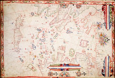 Kreikan saaristo, noin 1620 (pergamentti). tekijältä Unknown artist