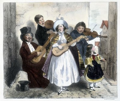 Ryhmä katumuusikoita, 1800-luvun loppu tekijältä Unknown artist