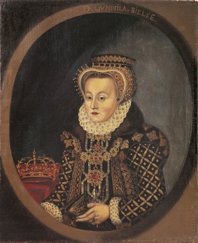 Gunilla Bielke, reine consort de Suede Finlande - Gunilla Bielken (1568-1597), Ruotsin kuningattaren, Anonyymi muotokuva. Öljy kankaalle tekijältä Unknown artist