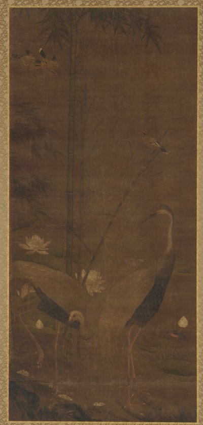 Herons, Lotus ja Bamboo tekijältä Unknown artist